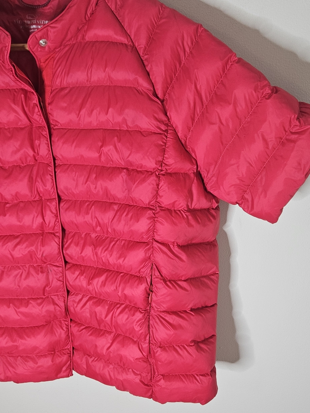 Vineyard Vines Red Performance Puffer Jacket Women's L Large. - Picture 3 of 6